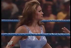 WWF DIVA Ivory vs Torrie Evening GOwn Match Ivory Gets Stripped to Her Bra and Panties