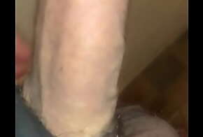 Stroking and playing with my big thick cock