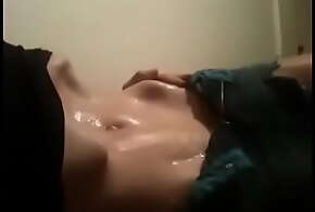 missbellybabe - Lotion belly play with bloating, breathing, etc