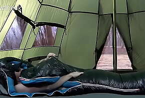Humping Thick and Puffy Down Sleepingbag In My Tent