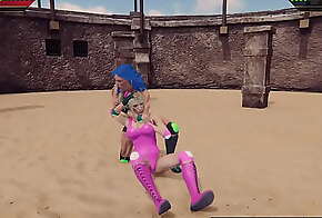 Twiggy Nelson VS Barbie (Naked Fighter 3D)