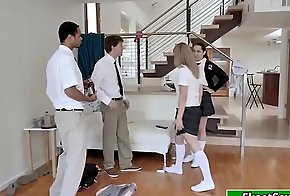 Teen babe cuts school to realize fucked