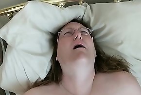 Fatty In Glasses VIbrating Their way Pussy For Bf'_s Pleasure