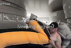 The Giant Sleepingbag And Silver Down Jacket Masturbation Test.