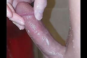 031 Smooth Handwork Gripping My Dick In The Shower. Edging Again!