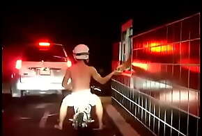 Motorbike Kwaii - Naked in public