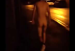 Man walking home completely naked after losing a bet