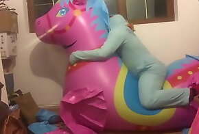 Inflatable Pink Pony Ride