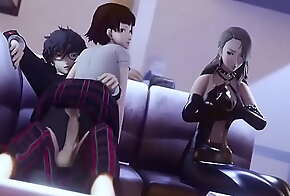 [amateurthrowaway] Makoto Niijima rides Akira while Sae watches