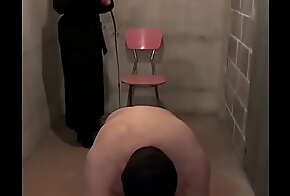 Mistress Red Devil Whip punishment to my slave in prison