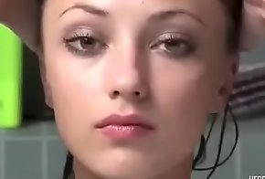 Beautiful model shaves  pussy