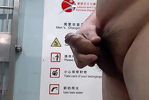 Cruising and naked in Hong Kong public toilet
