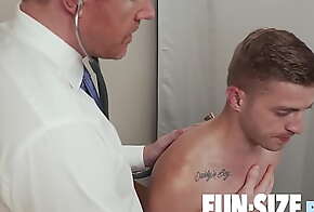 FunSizeBoys - Tall daddy doctor breeds returning patient on table
