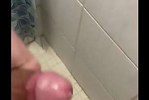 Massive cum shot in the shower
