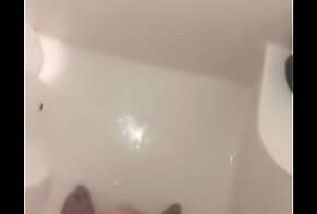 Hot young boy busts a FAT load in the shower and moans LOUDLY