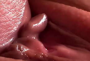 Extremily close-up pussyfucking. Macro Creampie
