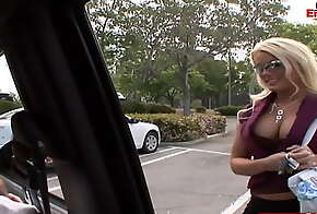 Pierced Blonde with big tits pick up at the street for sex
