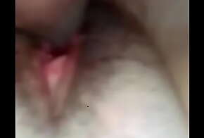 Close up penetration of me sliding my cock into her soaking wet clit as she orgasams