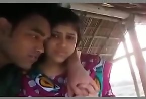 Two couples romantic in hut