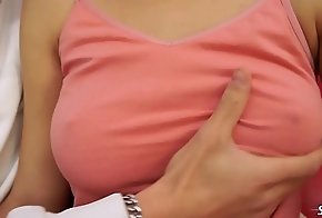 Young babe with best tits ever ride big strangers cock