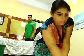 a maid fucked by her boss on the bed