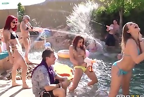 Two sexy ladies getting their soaking wet pussies fucked