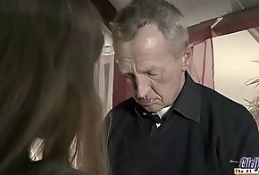 Very Aged Man Fucks Very Young Girl And Cums On Her Tongue After Pussy Intercourse
