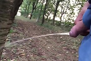 Pissing in the woods