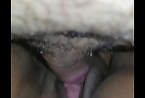 Rubbing my cock on her clit!